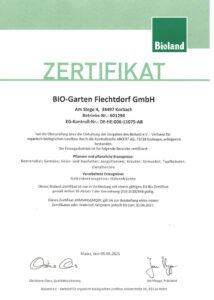 Abbildung des Bioland Zertifikats für 2025