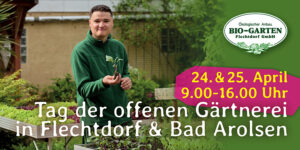 Einladung zum Tag der offenen Gärtnerei am 24. und 25. April 2026 im Bio-Garten Flechtdorf